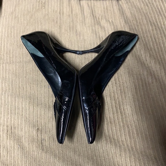 Prada Patent Leather Black Classic Pumps Stilettos Shoes Sz 38.5 - Picture 5 of 12